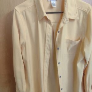 Men's Pale Yellow Casual Button-Down Shirt - Unbranded
